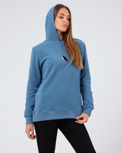 North Trace Crewline Kapüşonlu Kadın Hoodie AÇIK MAVİ - L