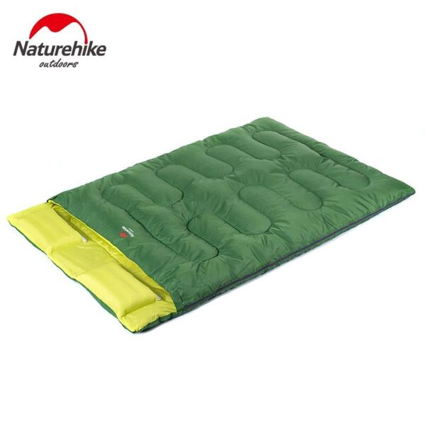 Naturehike Zarf Tarzı Yastıklı Çift Kişilik Pamuklu Uyku Tulumu YEŞİL