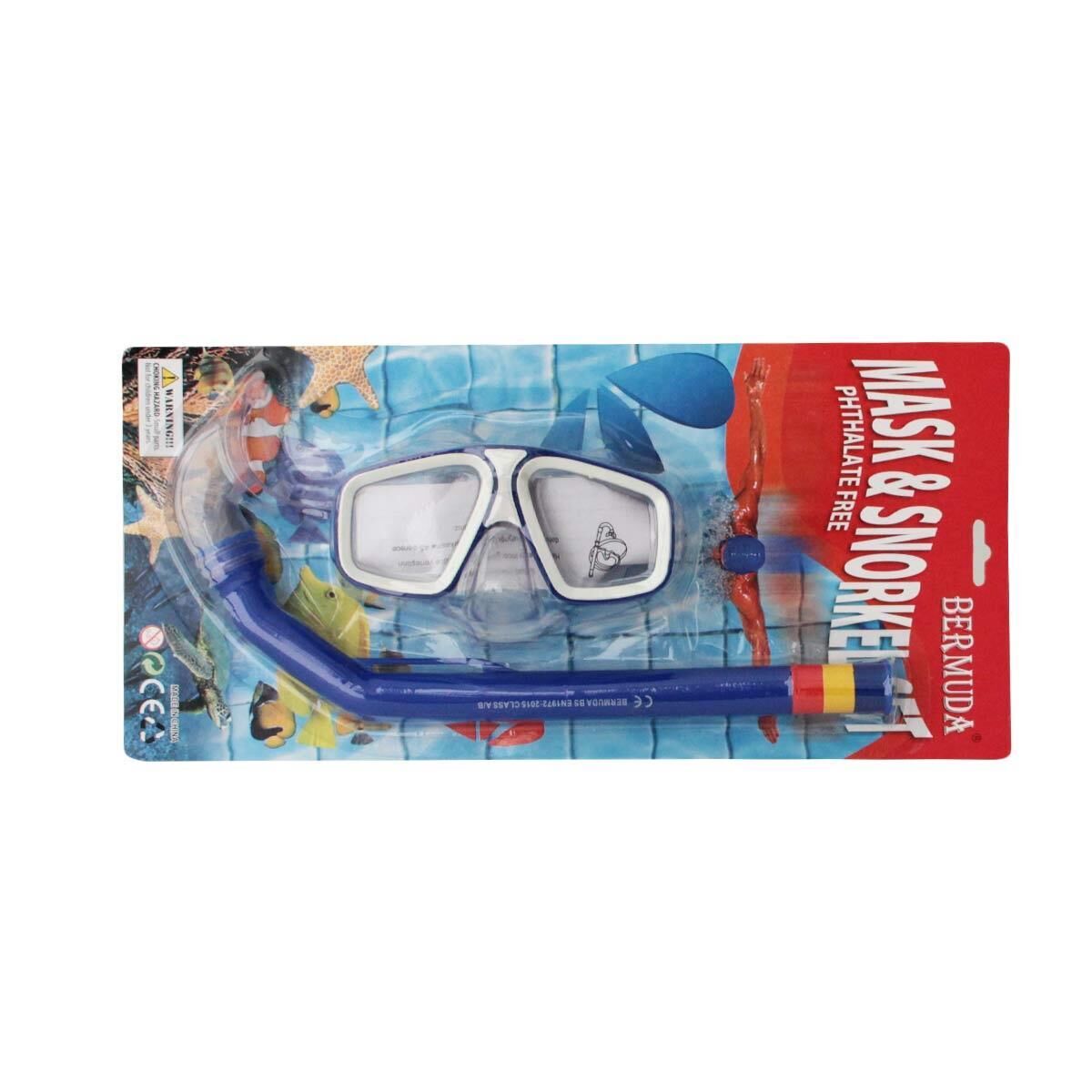 Bermuda Phthalate Free Maske Şnorkel Set MAVİ