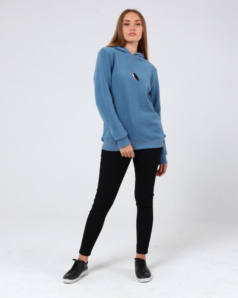 North Trace Crewline Kapüşonlu Kadın Hoodie AÇIK MAVİ - XL
