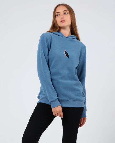 North Trace Crewline Kapüşonlu Kadın Hoodie AÇIK MAVİ - XL