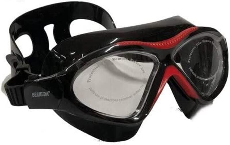 Bermuda Antifog Sörf Yüzücü Gözlüğü Siyah/Kırmızı