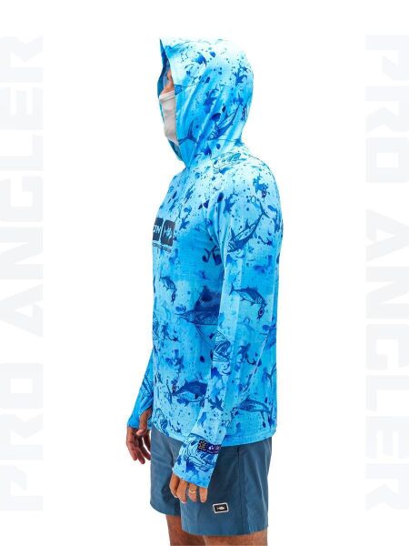 Fujin Pro Angler S24 Buff & Hoodie Blue Fish XL