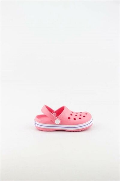 Akınalbella Kids Crocs Sandalet Çocuk Terlik F.Pembe/Beyaz/Lila - 26