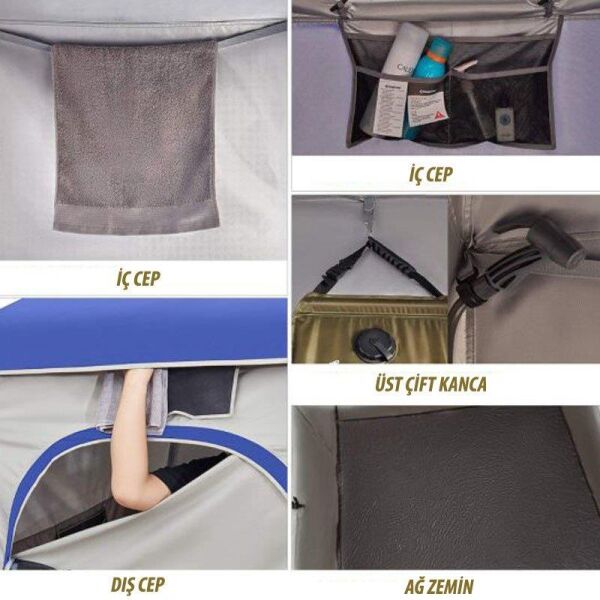 KingCamp MaraSusa II Black/Grey Duş ve Giyinme Çadırı