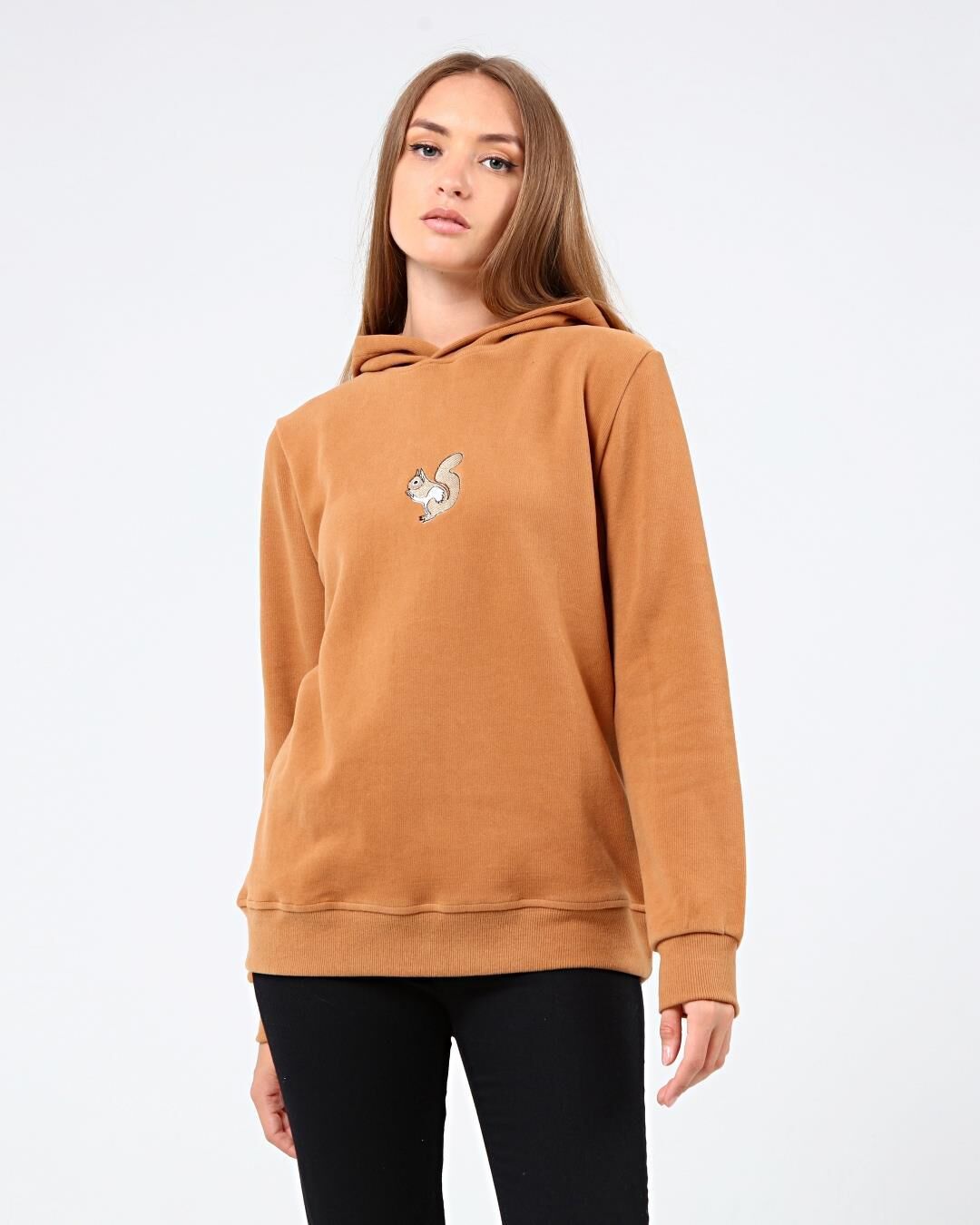 North Trace Crewline Kapüşonlu Kadın Hoodie Camel - L