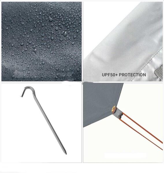 KingCamp Rimini Waterproof Sunshade Tarp (L) Güneşlik GRİ