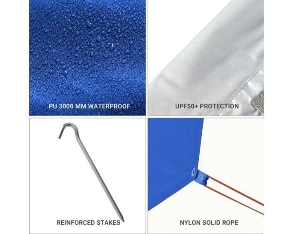 KingCamp Rimini Waterproof Sunshade Tarp (L) Güneşlik GRİ