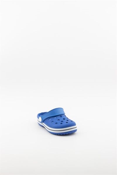 Akınalbella Kids Crocs Sandalet Çocuk Terlik Sax Mavi/Beyaz/Lacivert - 28