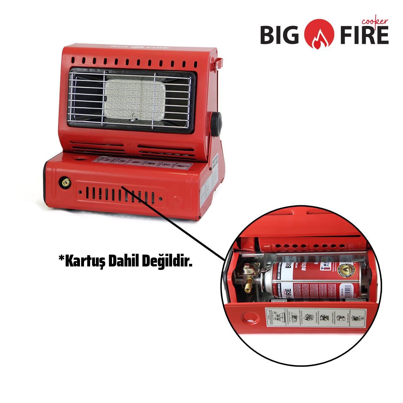 Big Fire Maxi Portatif Kamp Sobası KIRMIZI