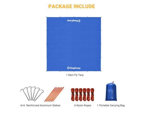 KingCamp Rimini Waterproof Sunshade Tarp (L) Güneşlik MAVİ