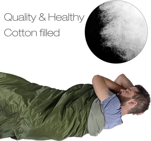 Naturehike LW180 Mini UltraLight Zarf Tarzı Uyku Tulumu HAKİ - Right