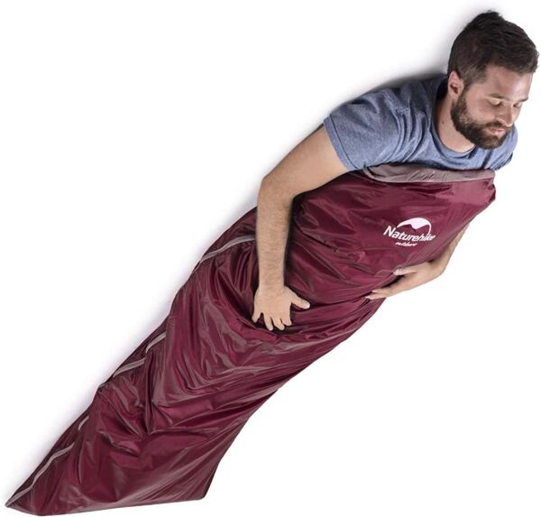 Naturehike LW180 Mini UltraLight Zarf Tarzı Uyku Tulumu BORDO - Left