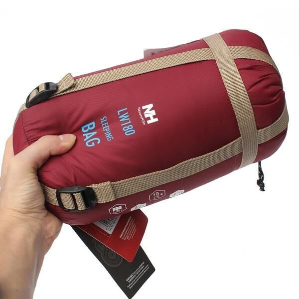 Naturehike LW180 Mini UltraLight Zarf Tarzı Uyku Tulumu BORDO - Left