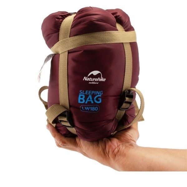 Naturehike LW180 Mini UltraLight Zarf Tarzı Uyku Tulumu BORDO - Left