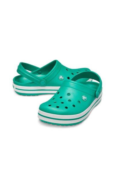Sea & Summer Filet Crocs Sandalet Çocuk Terlik YEŞİL/BEYAZ - 30