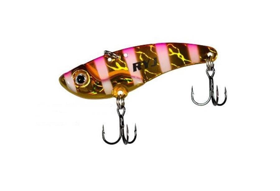 Ryuji Mirror Vib 15 gr 5.5 cm Jig Yem GOLD PINK GLOW