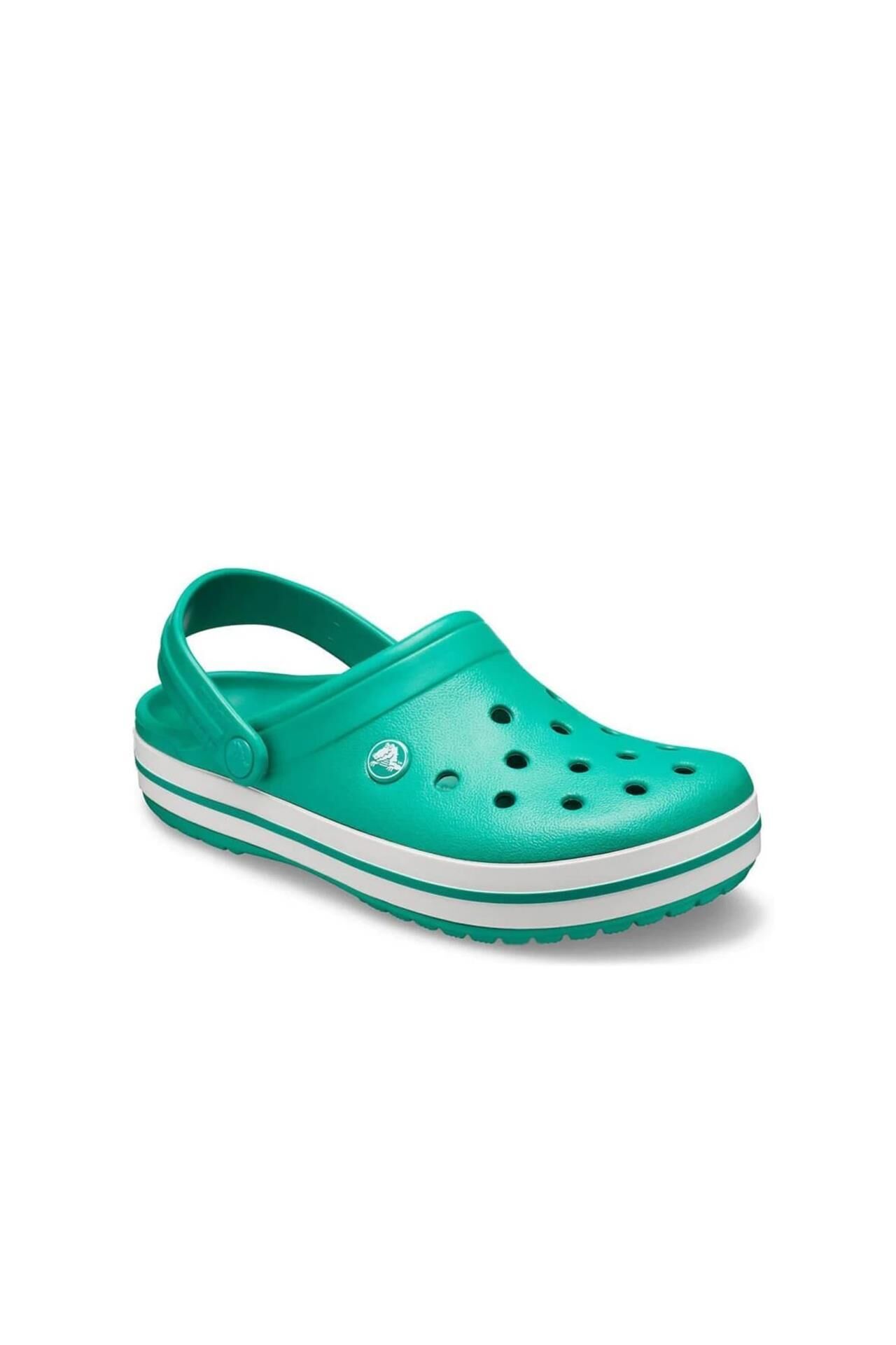 Sea & Summer Filet Crocs Sandalet Çocuk Terlik YEŞİL/BEYAZ - 35