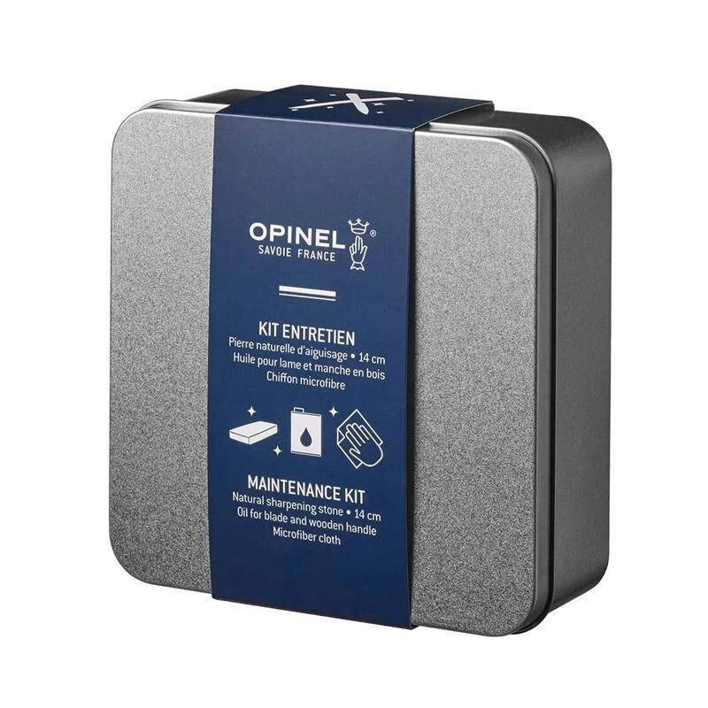 Opinel 3'lü Doğal Taşlı, Yağlı ve Bezli Bıçak Bakım Seti