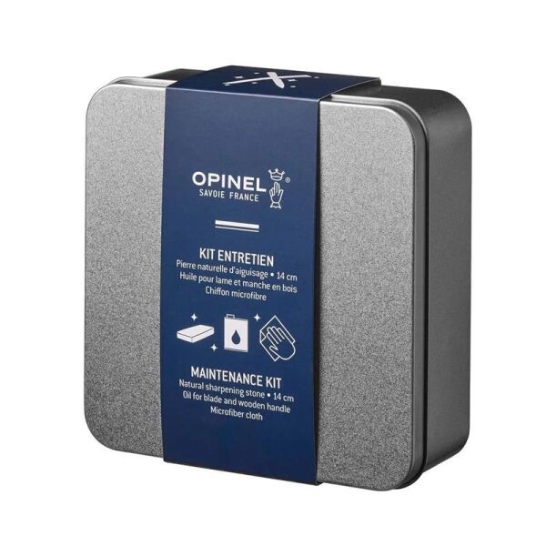 Opinel 3'lü Doğal Taşlı, Yağlı ve Bezli Bıçak Bakım Seti