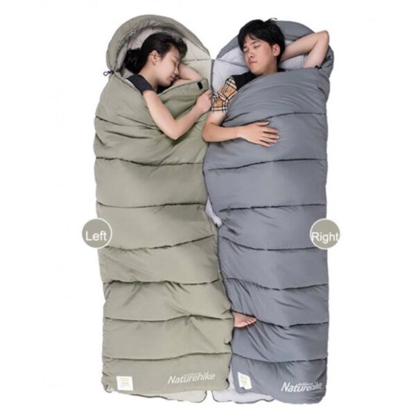 Naturehike M180 Pongee Pamuklu Uyku Tulumu -8°C YEŞİL - Left