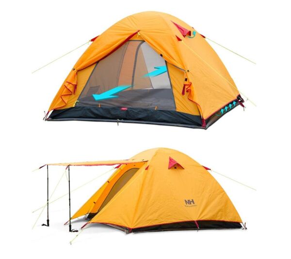 Naturehike P-Serisi 4 Kişilik Kamp Çadırı TURUNCU