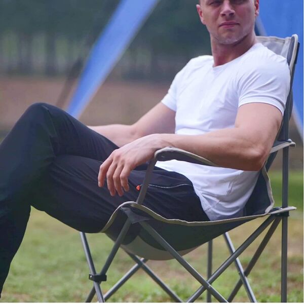 KingCamp Katlanır Sandalye SİYAH- GRİ