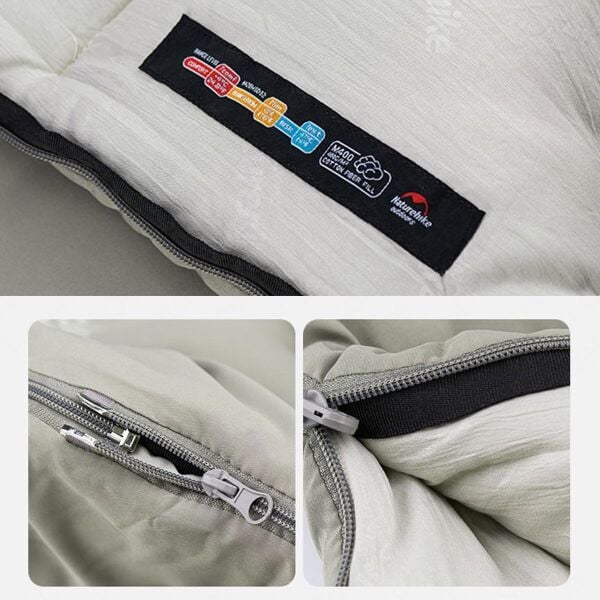 Naturehike M180 Pongee Pamuklu Uyku Tulumu -8°C YEŞİL - Right