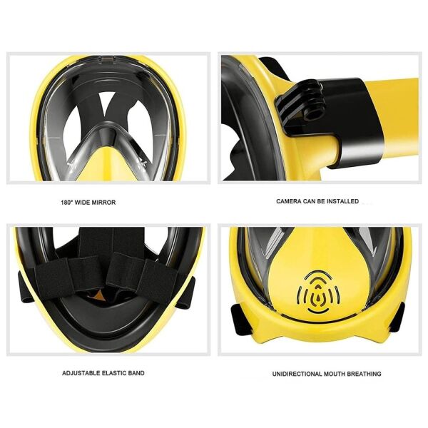 Bermuda Full Face Tam Yüz Maskesi Turkuaz/Siyah - S/M