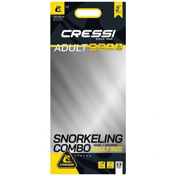 Cressi Perla Mare Maske Şnorkel Set SİYAH