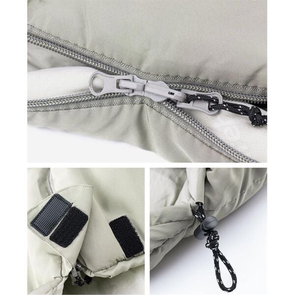 Naturehike M180 Pongee Pamuklu Uyku Tulumu -8°C GRİ - Right