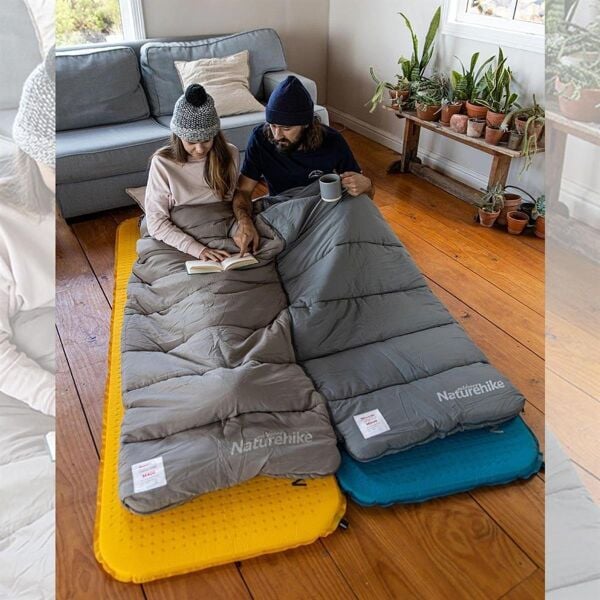 Naturehike M180 Pongee Pamuklu Uyku Tulumu -8°C GRİ - Right