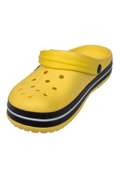 Sea & Summer Merdane Crocs Sandalet Erkek Terlik Sarı/Siyah/Beyaz - 42