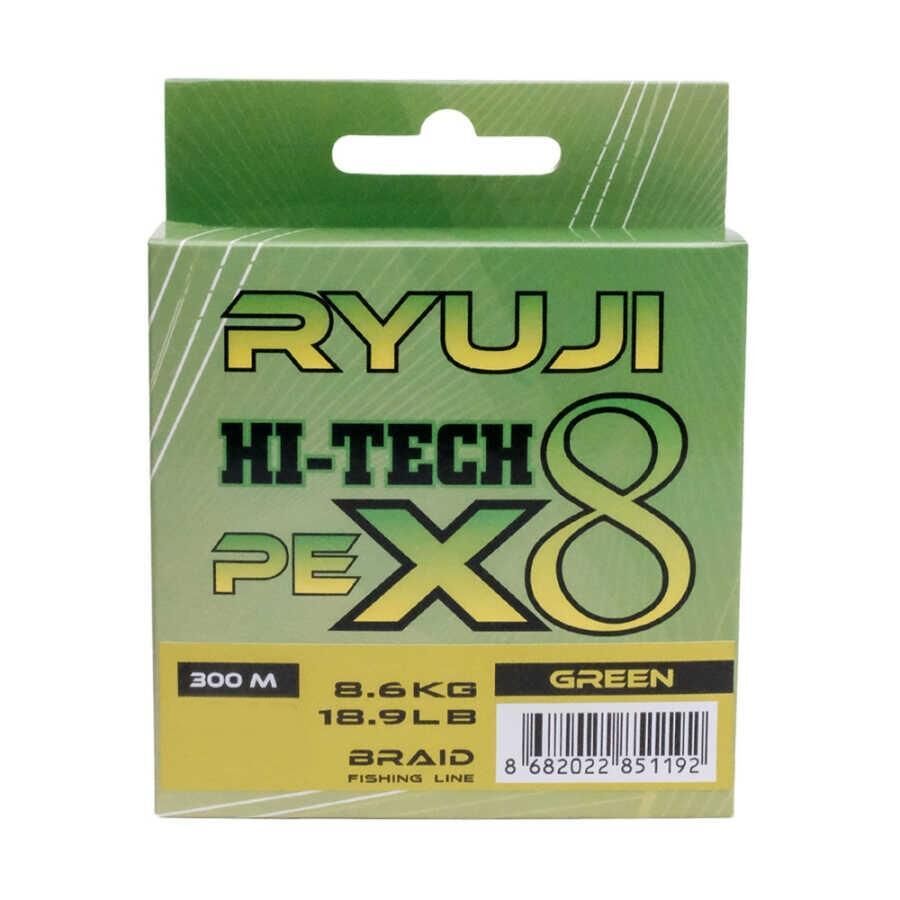 Ryuji Hi-Tech x8 Green İp Misina 300mt GREEN - 0,13 mm