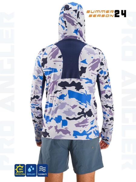 Fujin Pro Angler S24 Buff & Hoodi Natural Blue Camo L