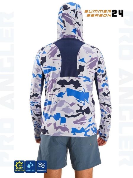 Fujin Pro Angler S24 Buff & Hoodi Natural Blue Camo M