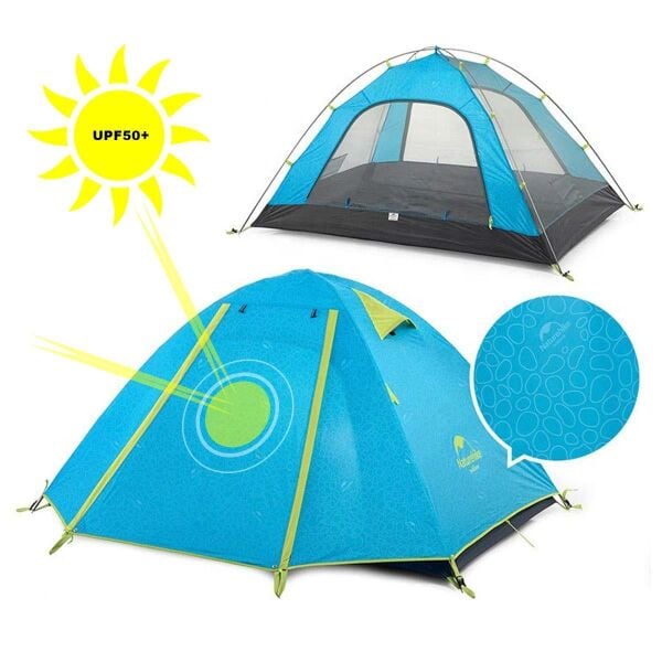 Naturehike P-Serisi 3 Kişilik Kamp Çadırı MAVİ