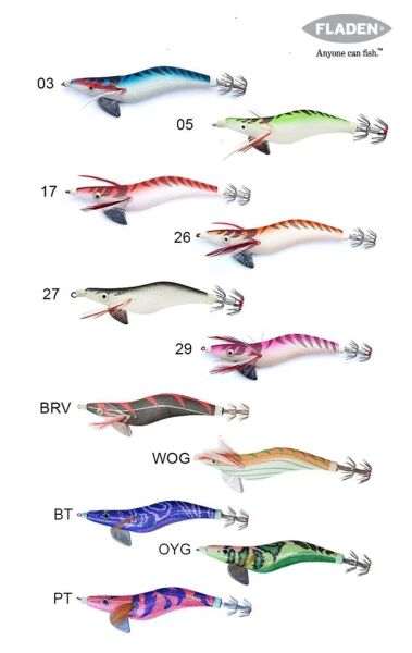 Fladen Squid Jig Keeled 10cm 3gr Kurşunlu Kalamar Zokası