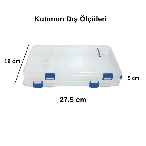 Bullshark Tackle Box - Çift Taraflı Suni Yem Kutusu 27cm