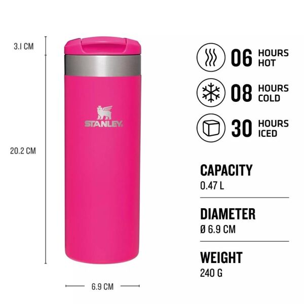 Stanley The AeroLight Transit Termos Bardak 0.47 Lt Pink Vibes