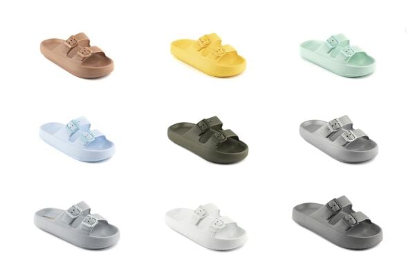 Akınalbell Erkek Çift Tokalı Platform Terlik