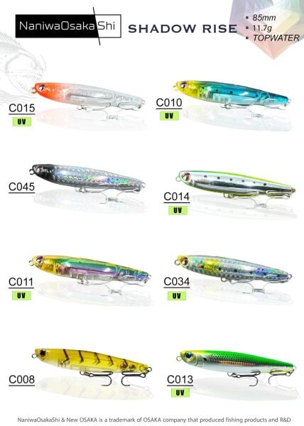 Osaka Shadow Rise Topwater 85 mm 11.7 gr Su Üstü Maket Balık