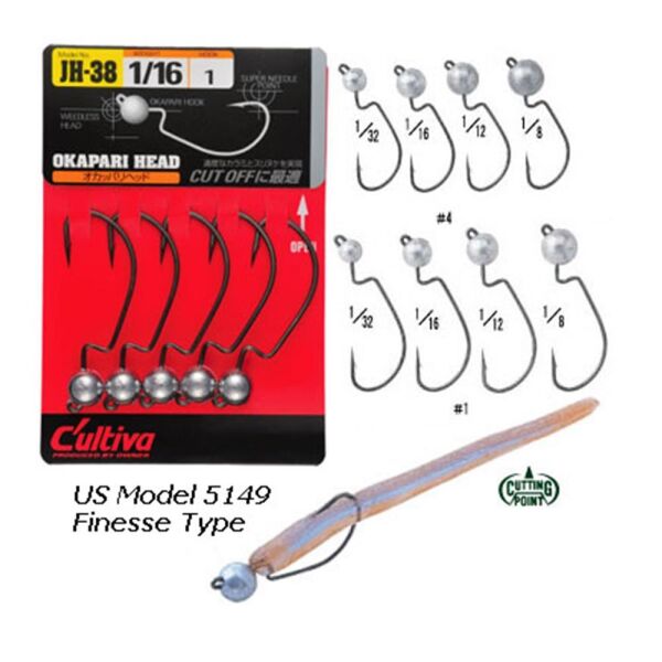 Owner Cultiva 11590 Okappari Head Lrf Jighead Black Chrome - 2,4 GR