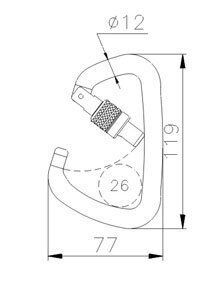 Climbing Technology Alu D Large Kilitli Karabina
