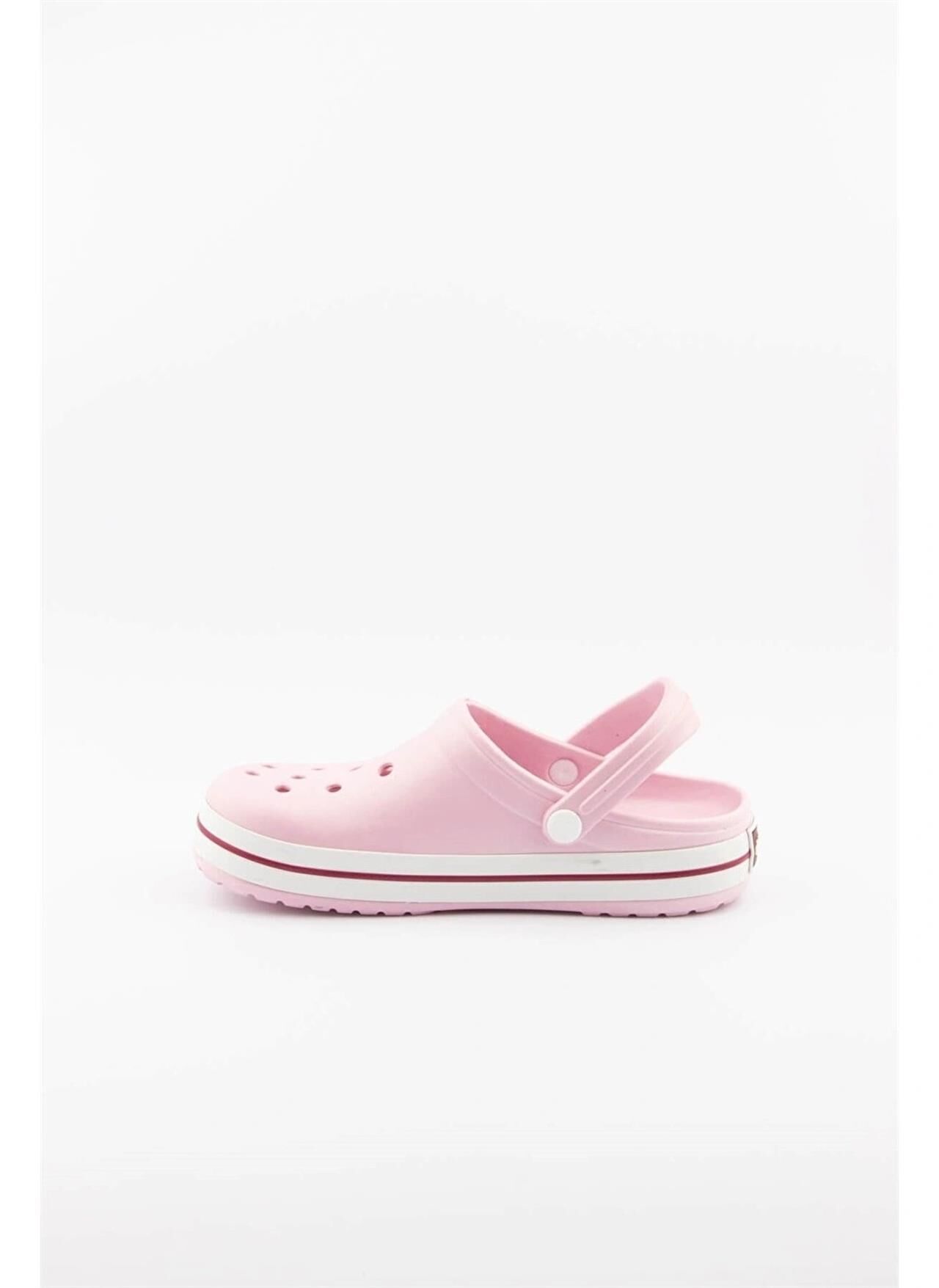 Akınalbella Garson Eva Sandalet Kadın Terlik Pudra/Beyaz/Bordo - 36