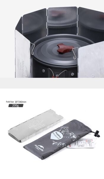 Naturehike Katlanır Rüzgar Kesici Aparat | 8 Parça |