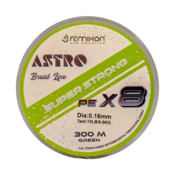 Remixon Astro 8x İp Misina 300mt GREEN - 0,18 MM