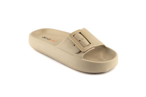 Akınal Bella Kadın Tek Tokalı Platform Terlik Açık Camel - 38