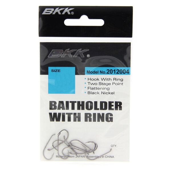 Bkk Bait Holder With Ring Black Nikel Olta İğnesi NO:8 - Black Nickel