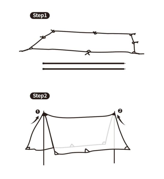 Naturehike Square Glamping 3x5 mt Tarp [Güneş ve Rüzgar Koruma Tentesi] Quicksand Gold/Light Coated Silver